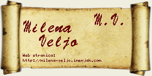 Milena Veljo vizit kartica